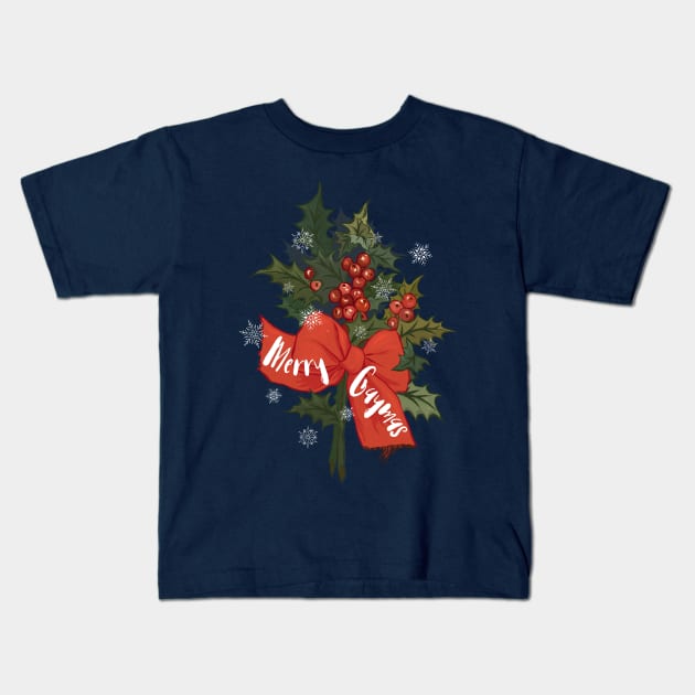 Merry Gaymas Kids T-Shirt by FabulouslyFeminist